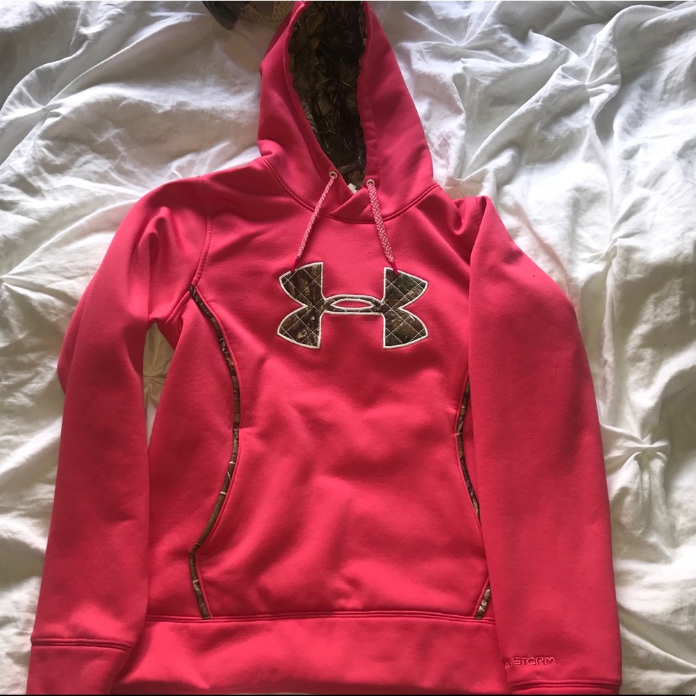 Pink and camo sweatshirt